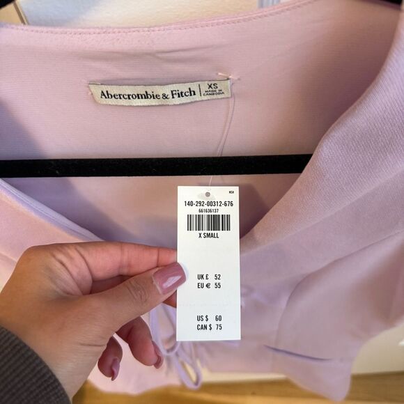 Abercrombie & Fitch Pink Tie-Front Tailored Vest - Picture 3 of 5